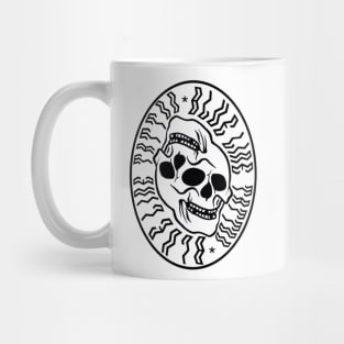 Blue Line Tattoo La Crosse WI Topsy Turvy Skull Mug